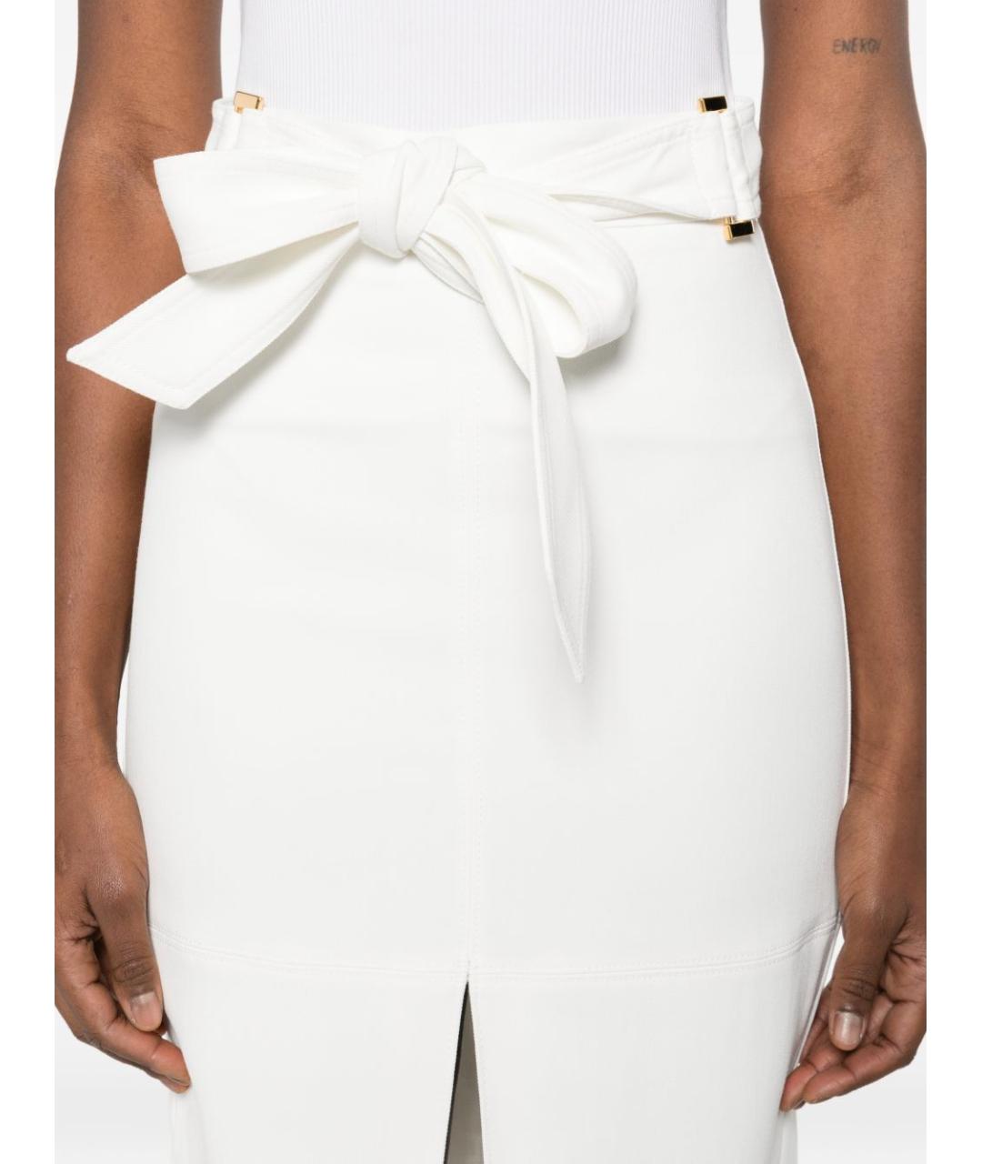 ELISABETTA FRANCHI Бежевая юбка миди, фото 3