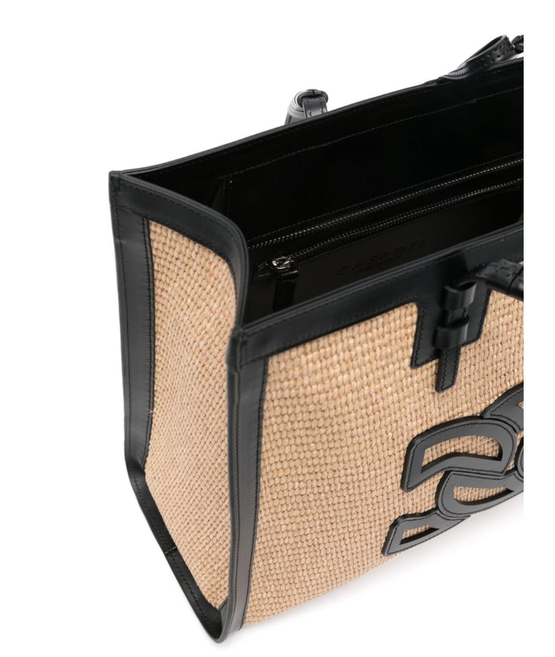 CASADEI Бежевая пелетеная сумка тоут, фото 2