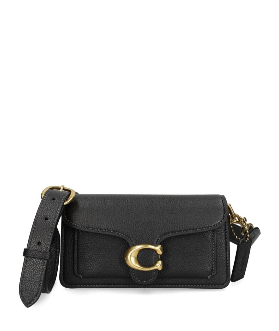 COACH Черная кожаная сумка через плечо, фото 1
