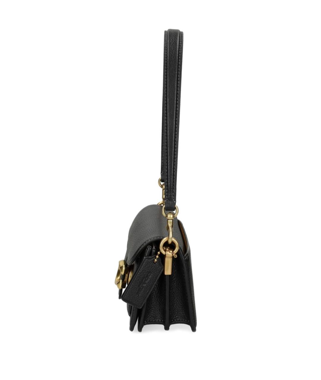 COACH Черная кожаная сумка через плечо, фото 3