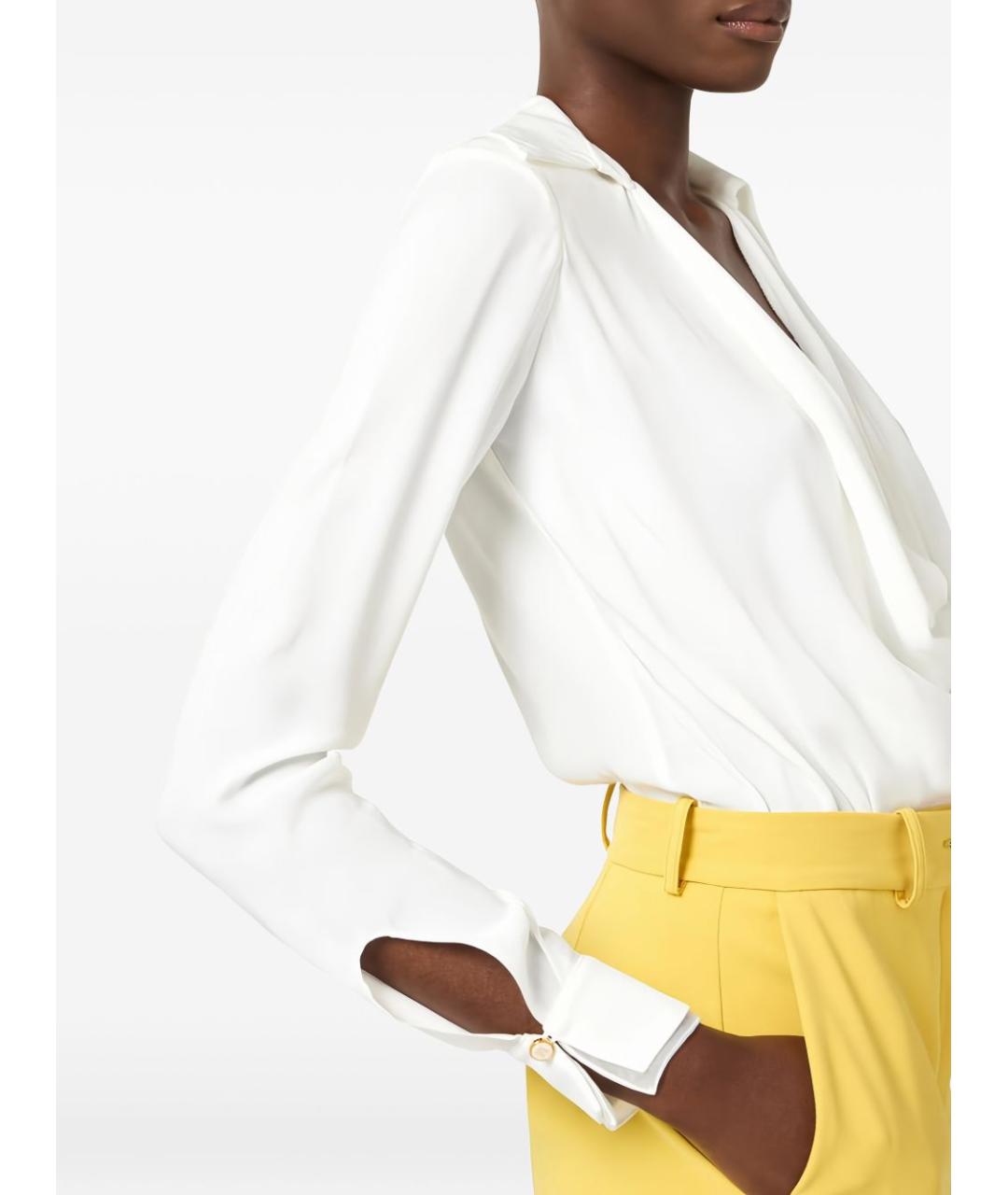 ELISABETTA FRANCHI Белая вискозная блузы, фото 3