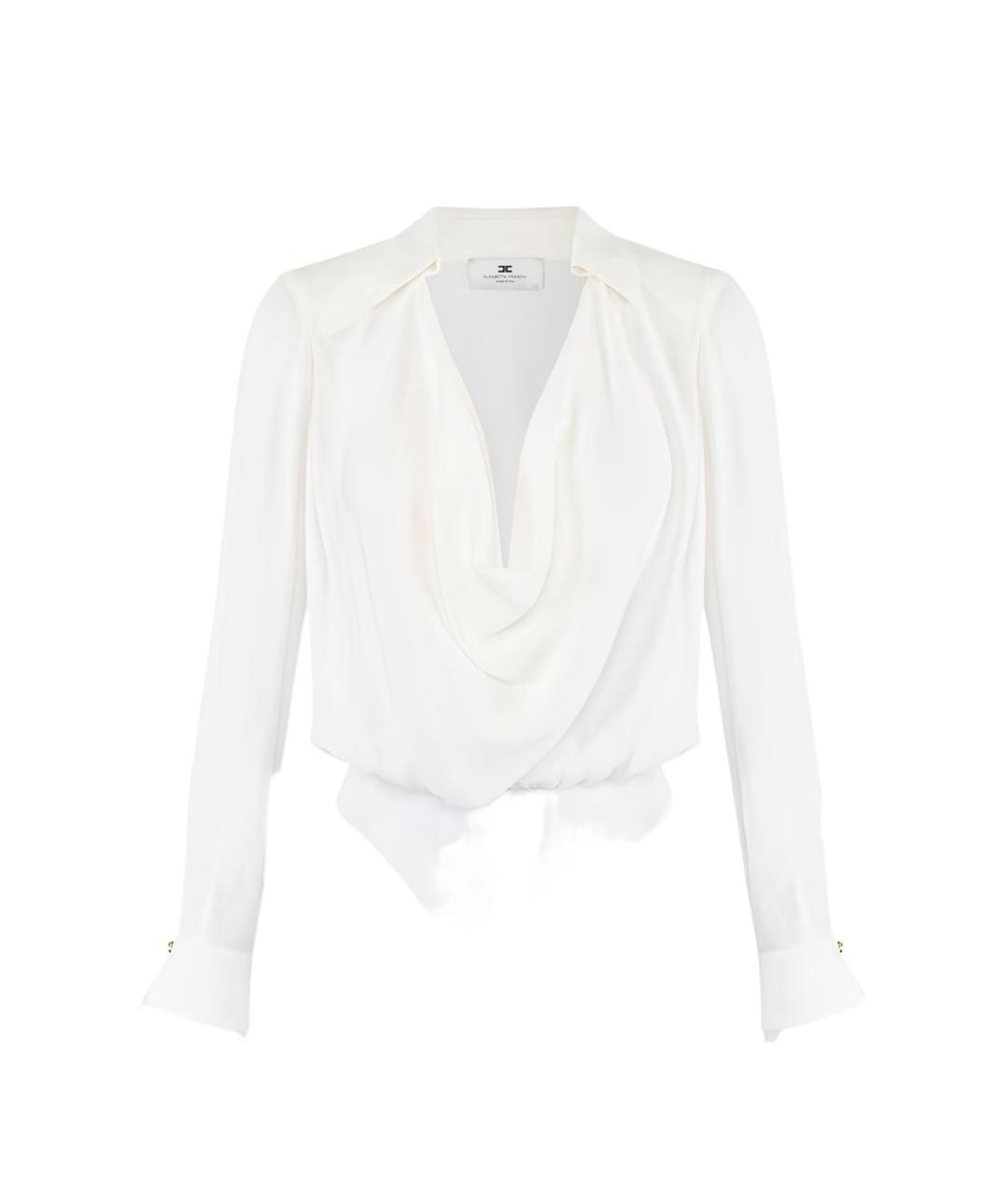 ELISABETTA FRANCHI Белая вискозная блузы, фото 1