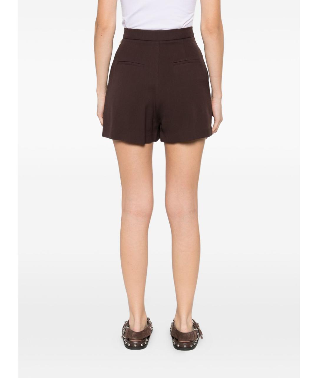 ELISABETTA FRANCHI Коричневые вискозные шорты, фото 2