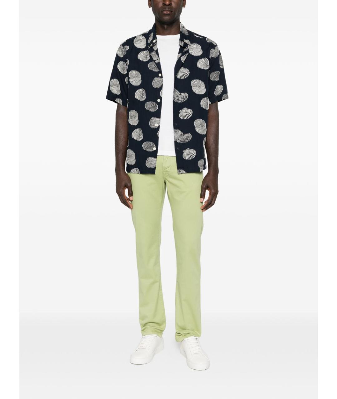 JACOB COHEN Зеленые прямые джинсы, фото 2