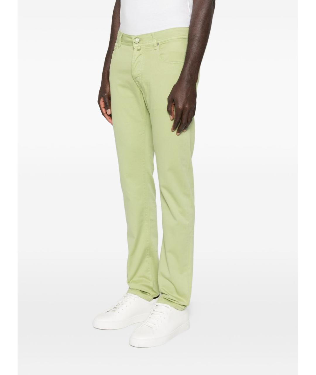 JACOB COHEN Зеленые прямые джинсы, фото 4