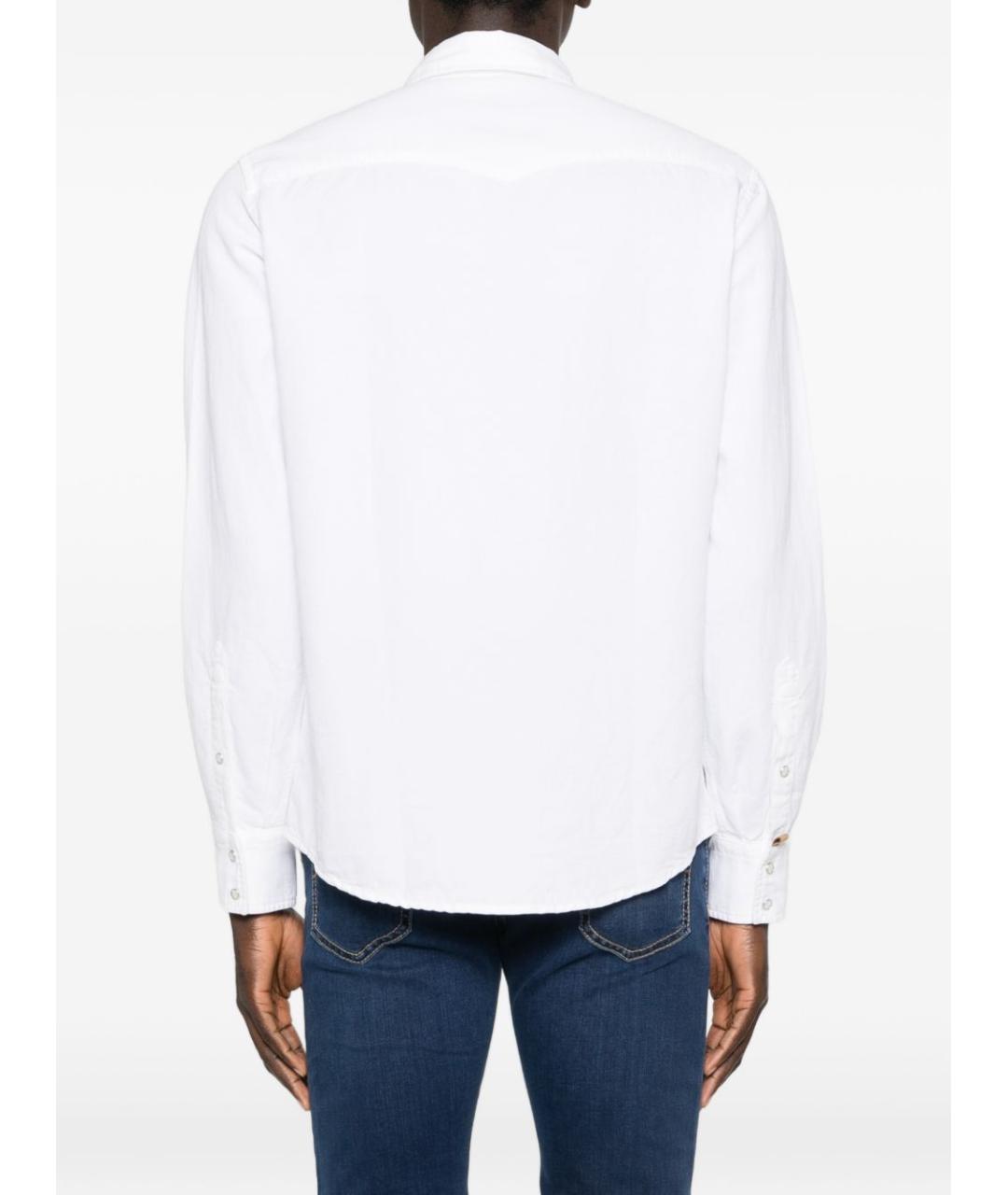 JACOB COHEN Белая хлопковая кэжуал рубашка, фото 3