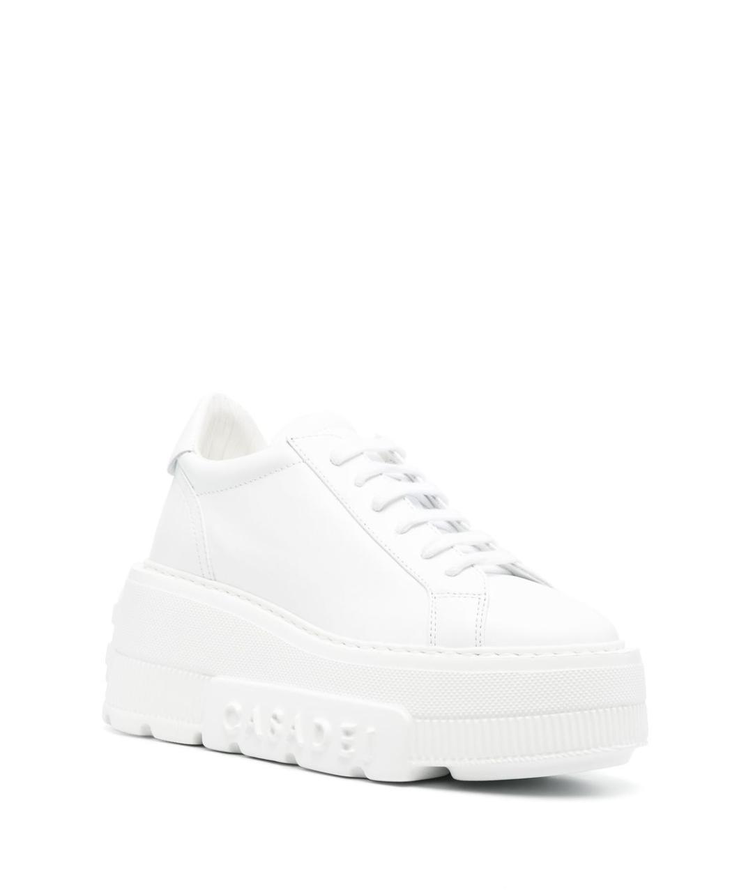 CASADEI Белые кожаные кроссовки, фото 4