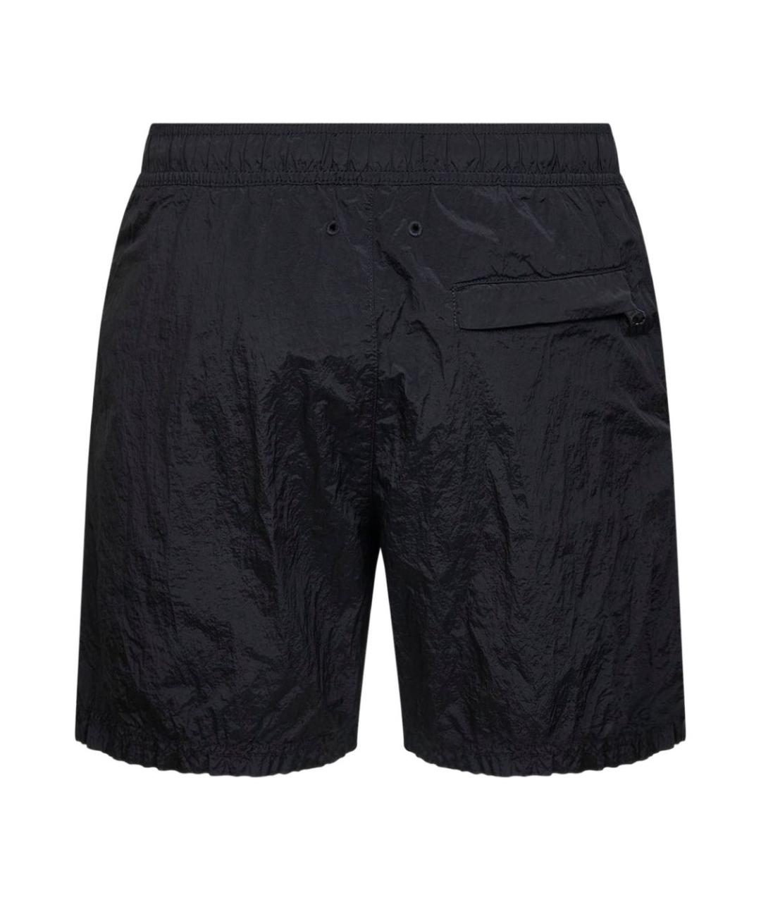 STONE ISLAND Черные полиамидовые шорты, фото 2