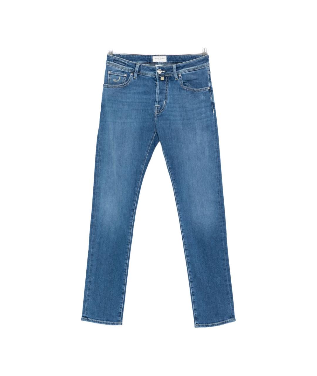 JACOB COHEN Синие хлопковые джинсы скинни, фото 1