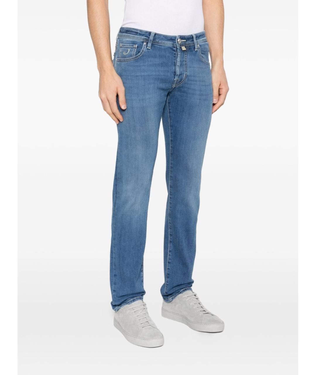 JACOB COHEN Синие хлопковые джинсы скинни, фото 4