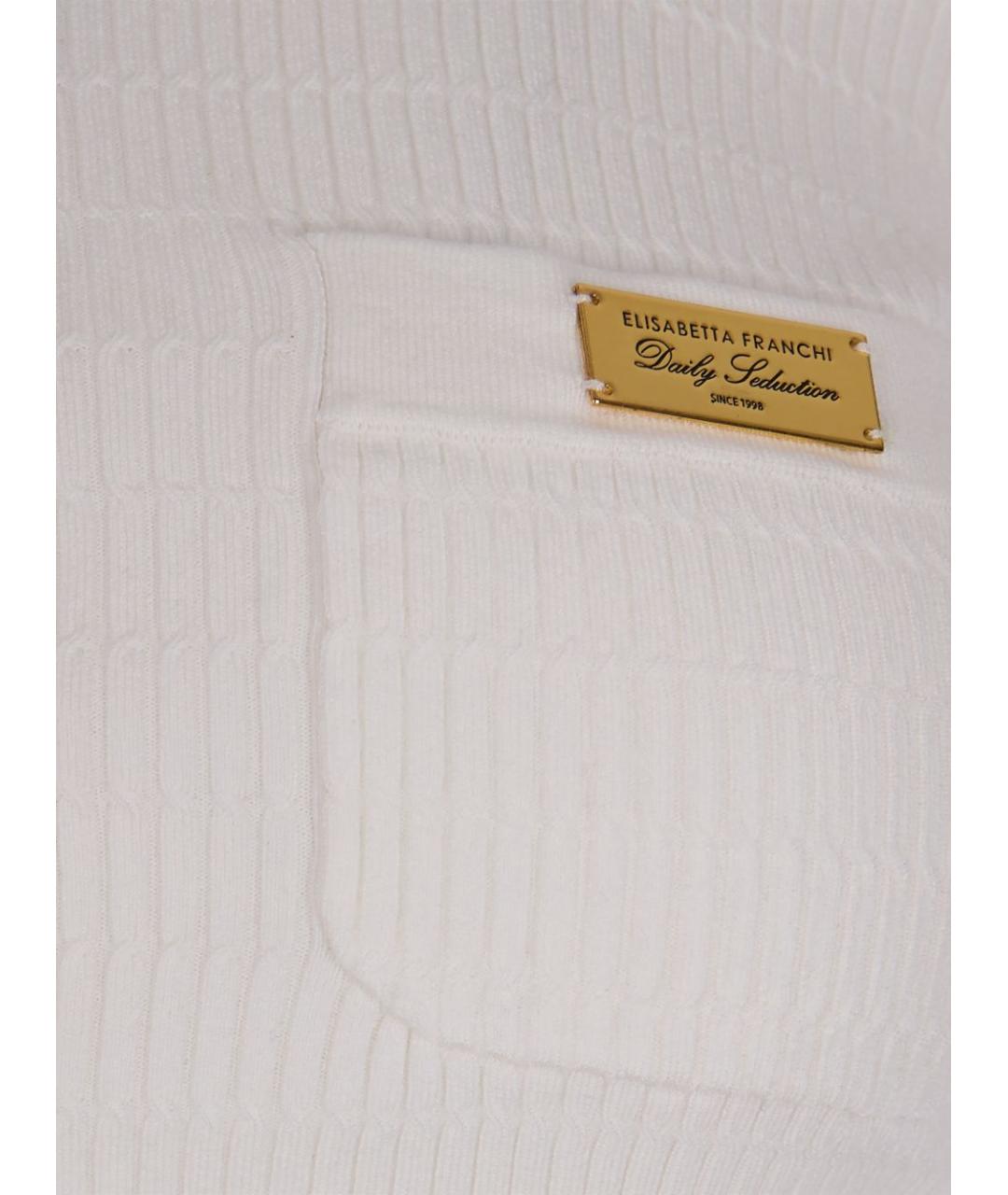 ELISABETTA FRANCHI Белый кардиган, фото 3