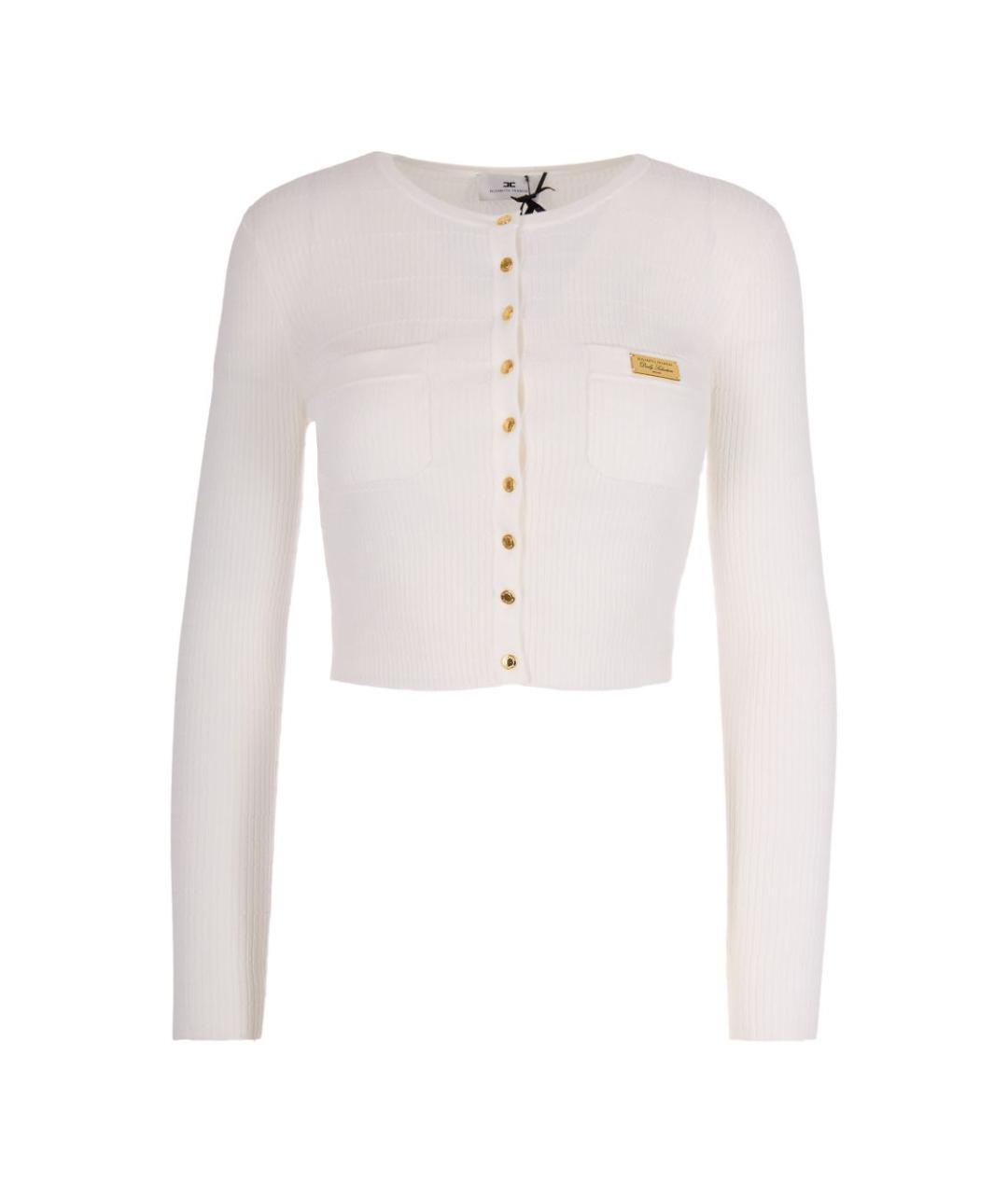 ELISABETTA FRANCHI Белый кардиган, фото 1