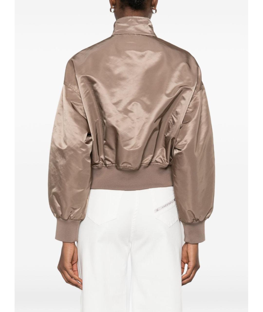 ELISABETTA FRANCHI Бежевая полиамидовая куртка, фото 4