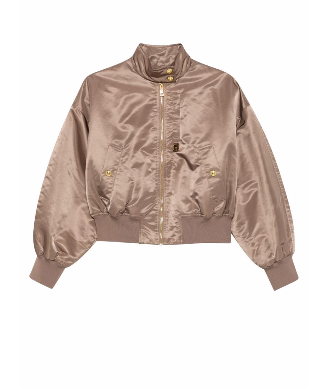 ELISABETTA FRANCHI Бежевая полиамидовая куртка, фото 1