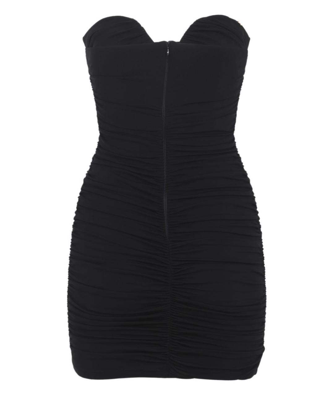 ELISABETTA FRANCHI Черное вискозное вечернее платье, фото 2