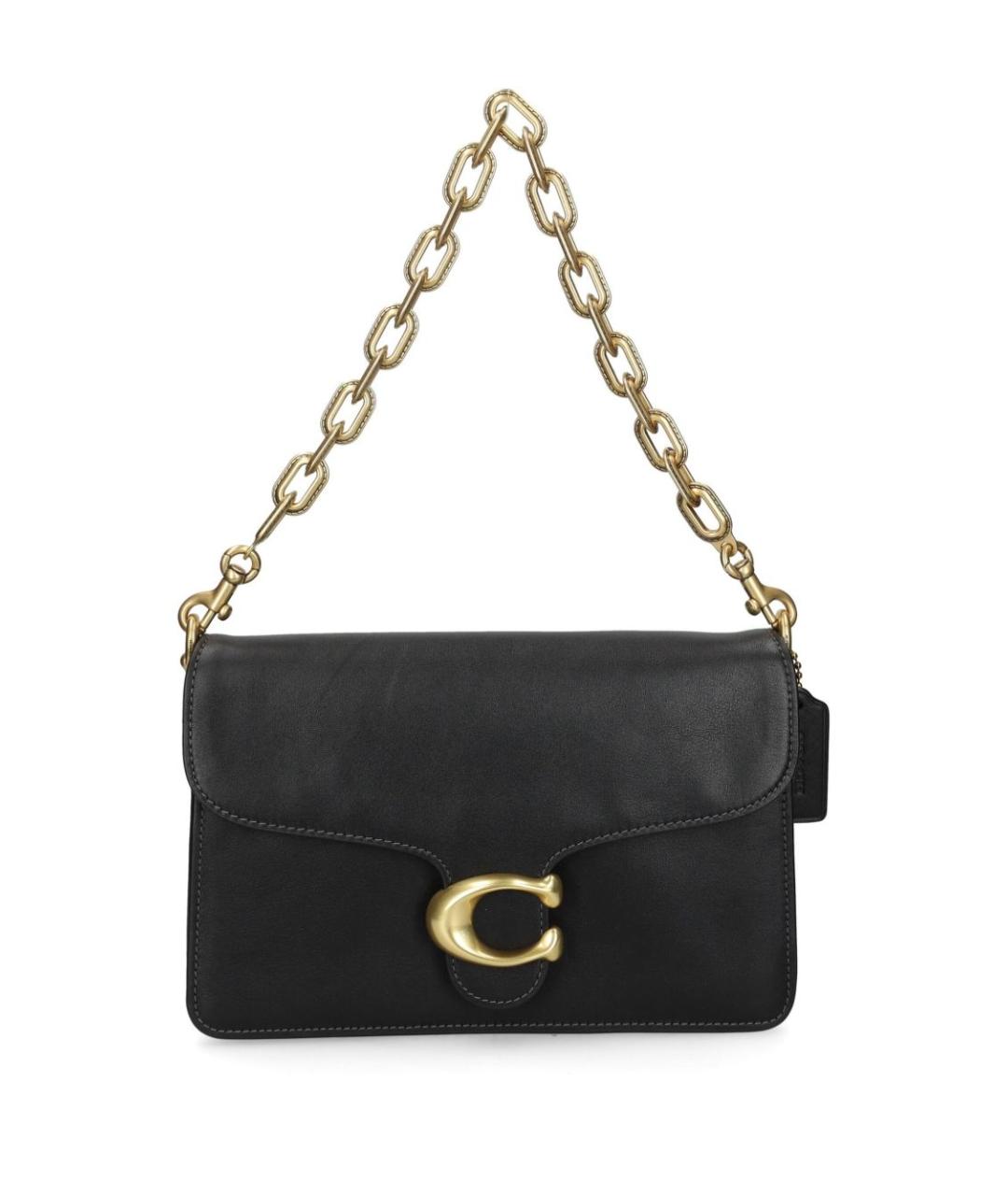 COACH Черная кожаная сумка через плечо, фото 2