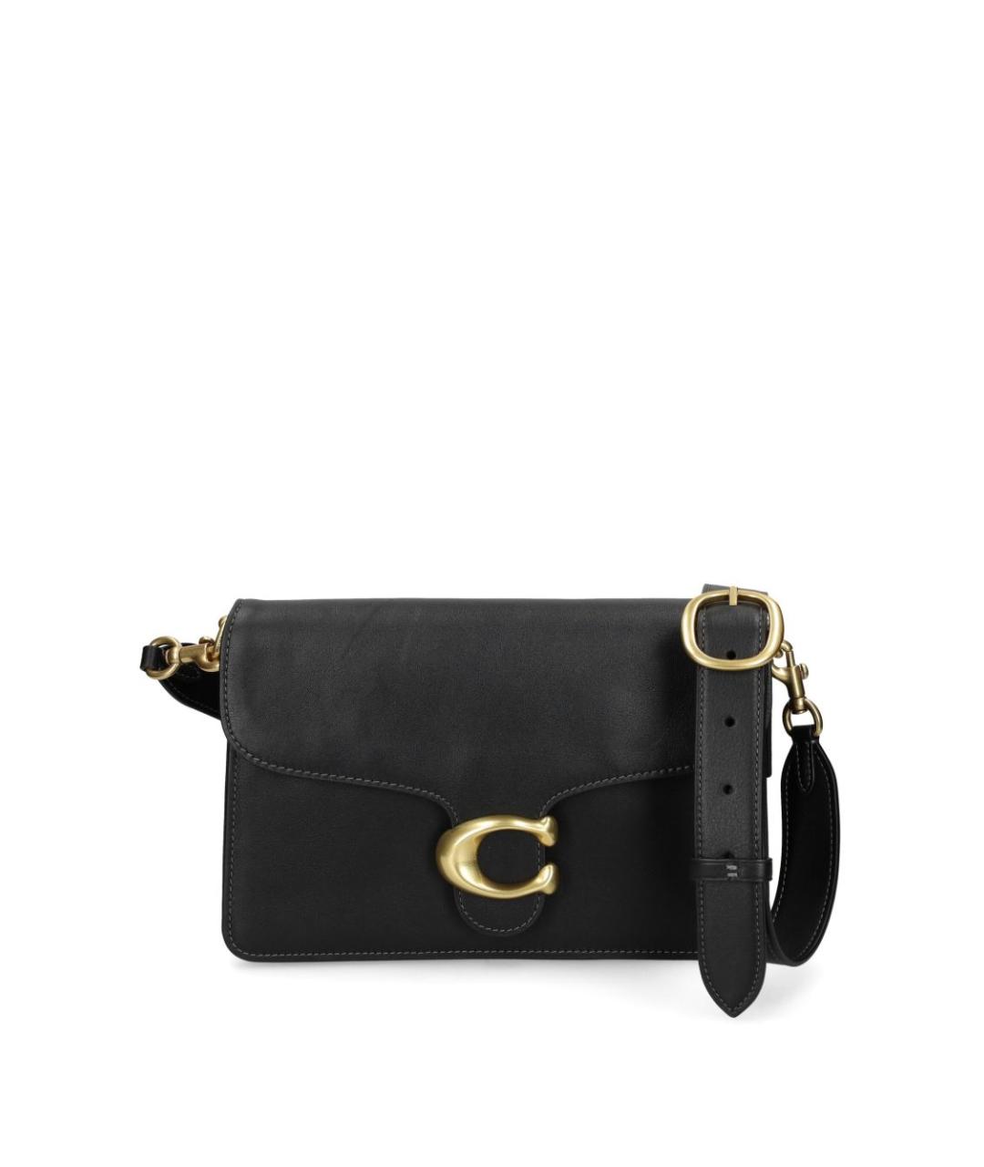 COACH Черная кожаная сумка через плечо, фото 3