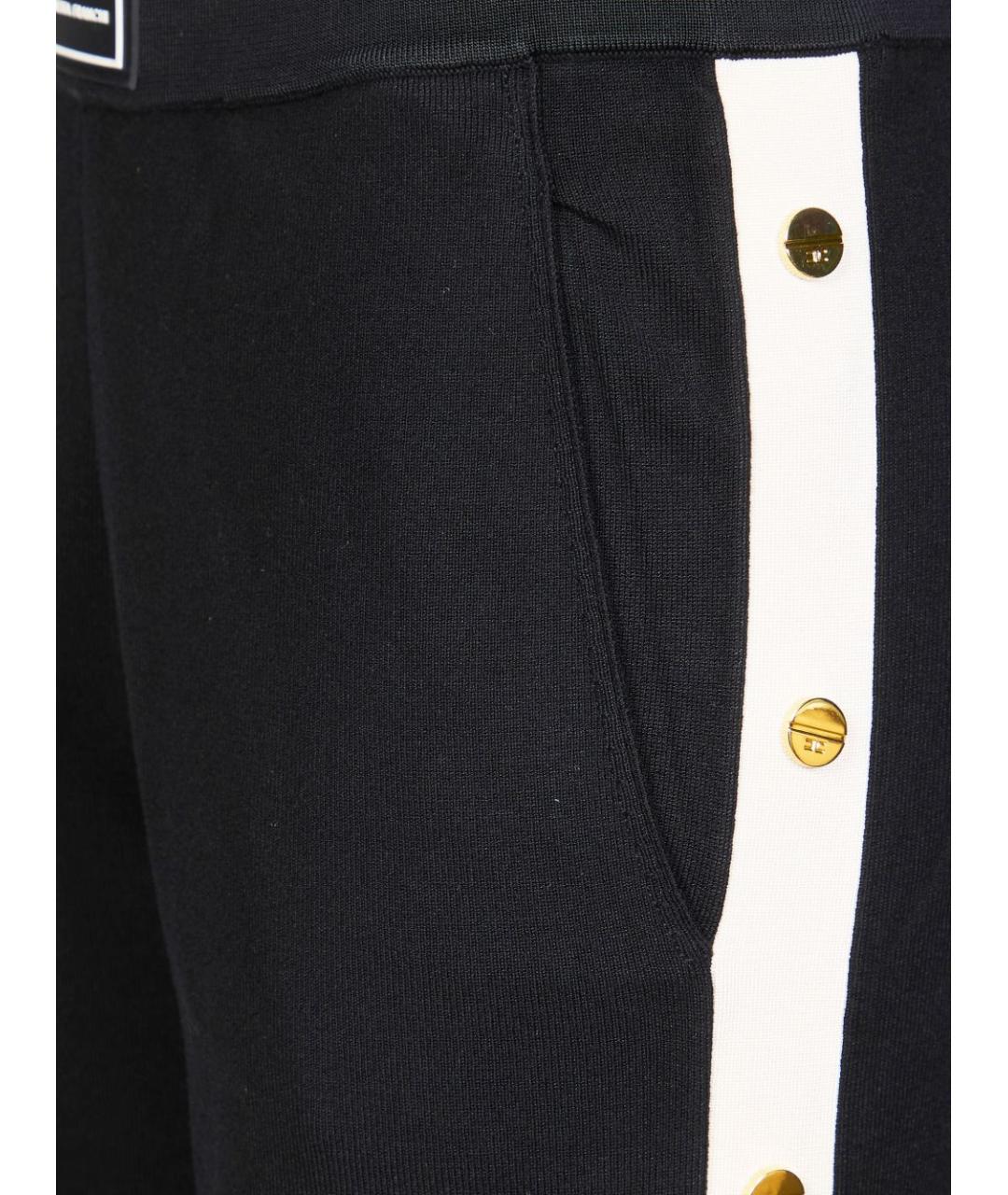 ELISABETTA FRANCHI Черные прямые брюки, фото 2