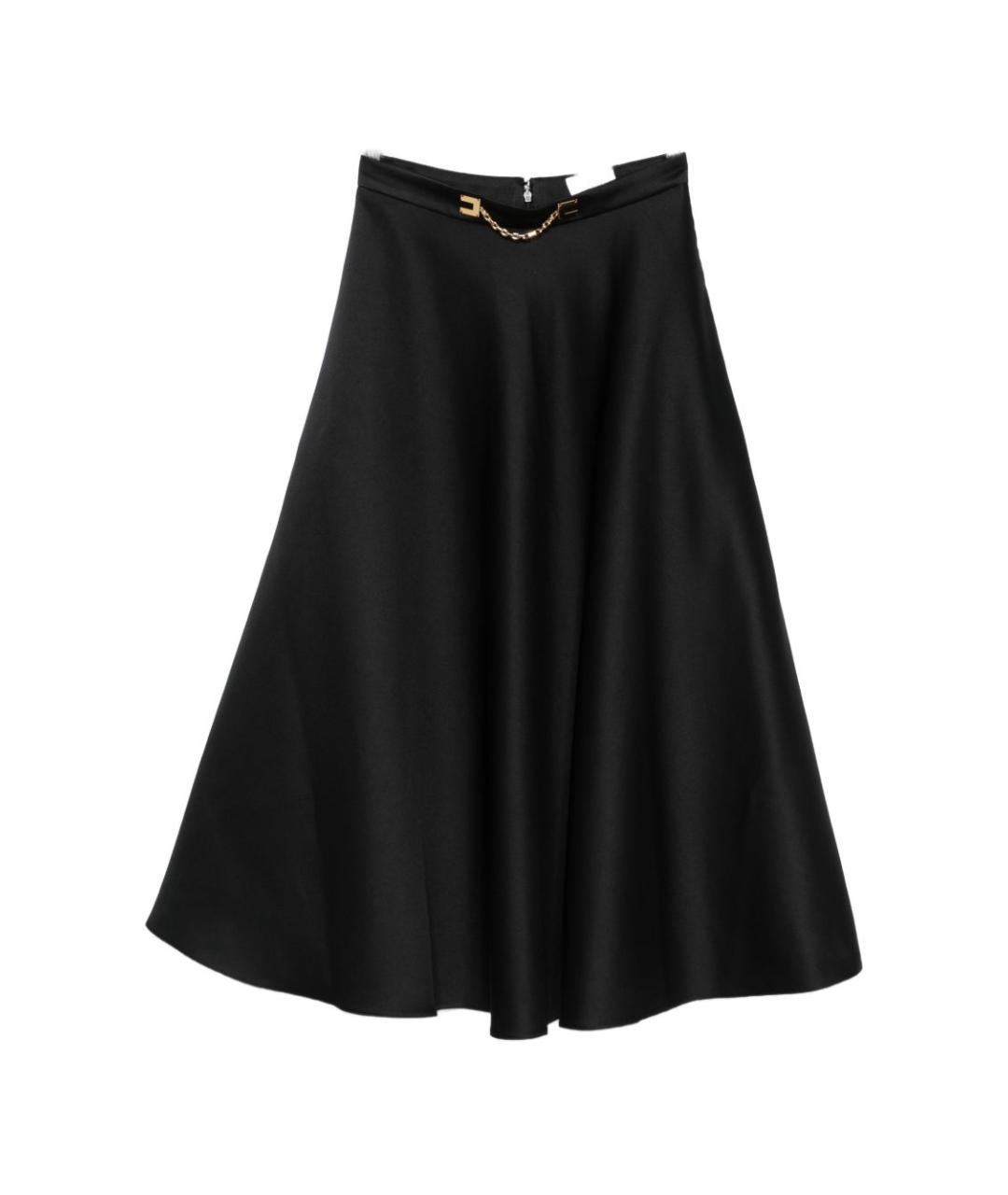 ELISABETTA FRANCHI Черная юбка миди, фото 1