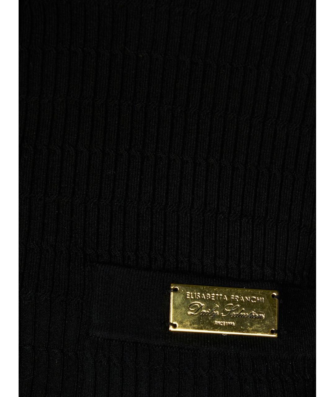 ELISABETTA FRANCHI Черный кардиган, фото 2