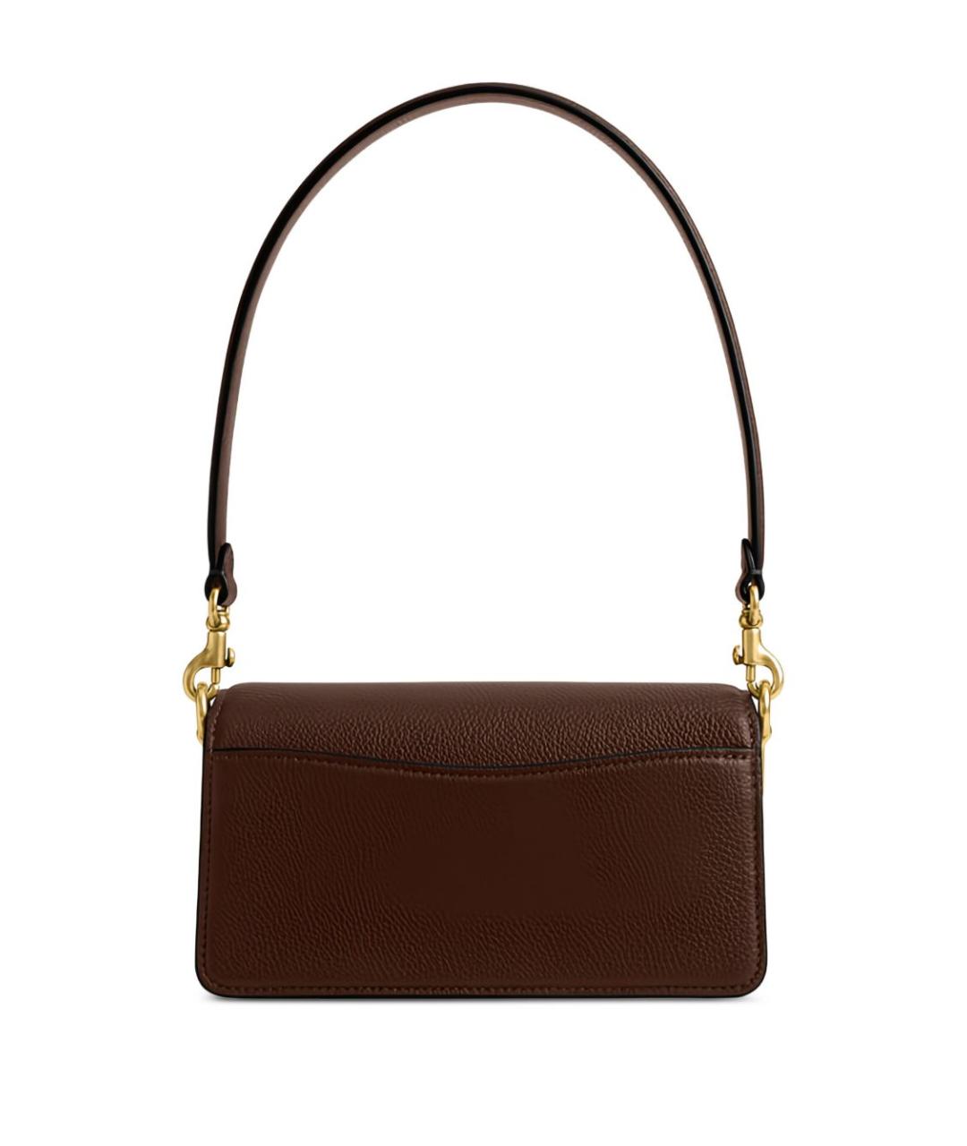 COACH Коричневая кожаная сумка через плечо, фото 5