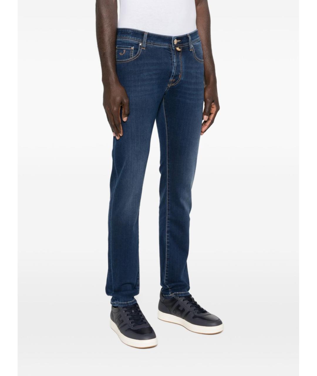 JACOB COHEN Синие прямые джинсы, фото 5