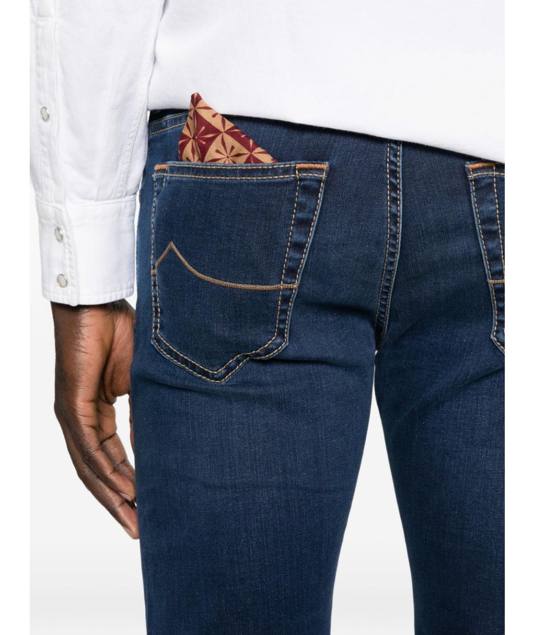 JACOB COHEN Синие прямые джинсы, фото 2