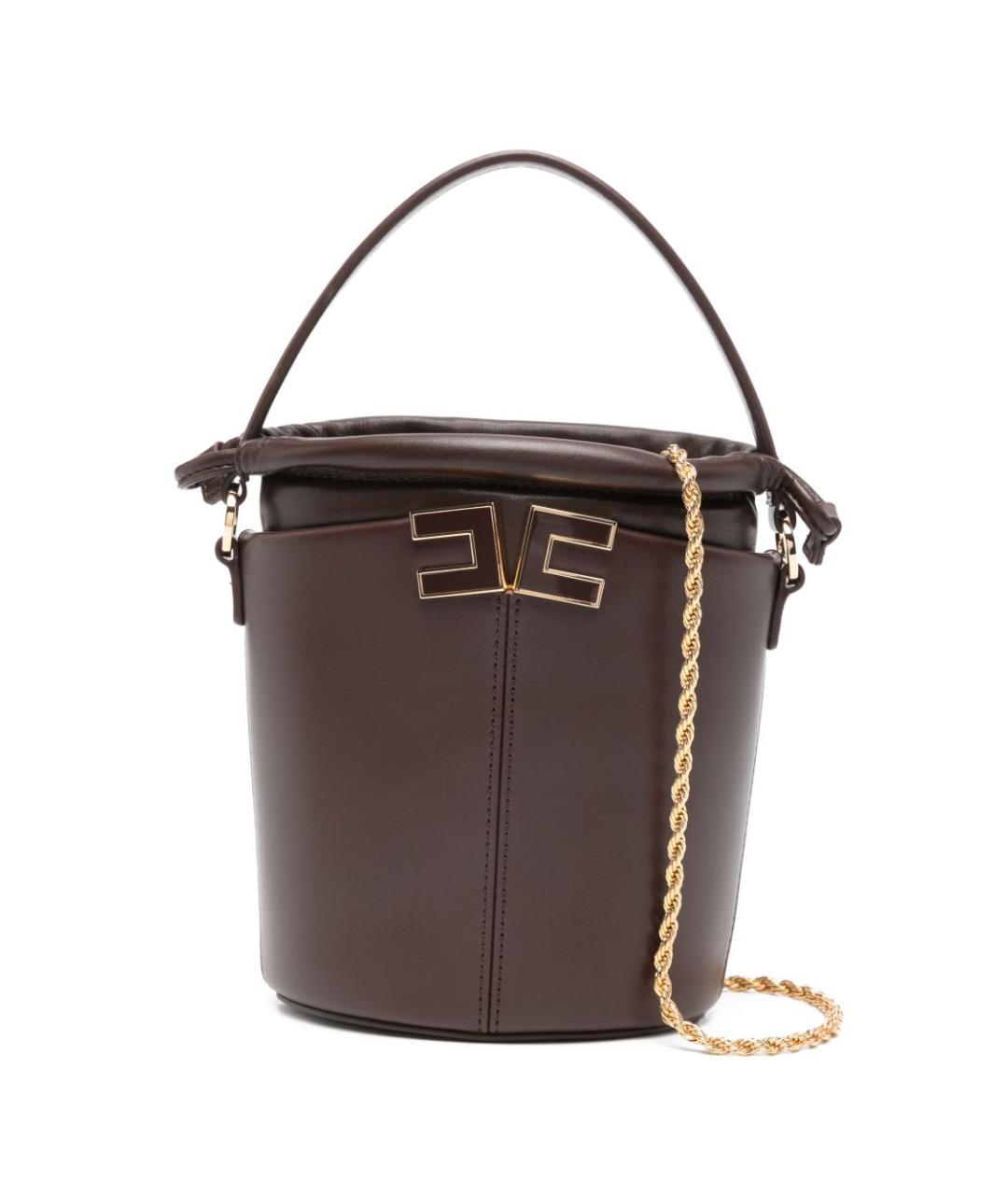 ELISABETTA FRANCHI Коричневая сумка тоут, фото 1