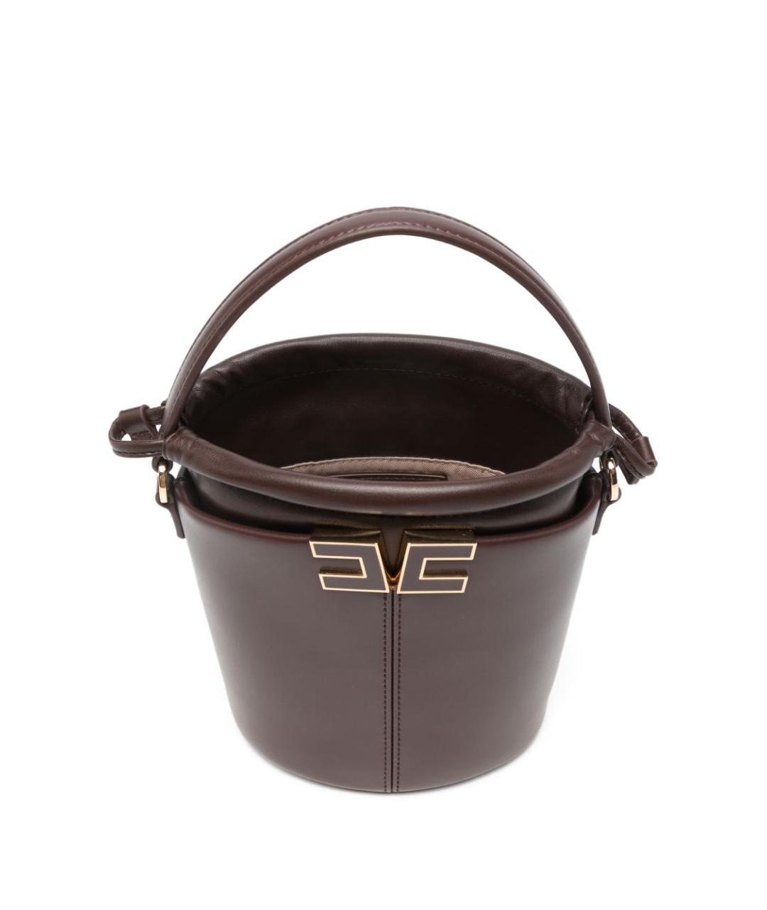 ELISABETTA FRANCHI Коричневая сумка тоут, фото 5