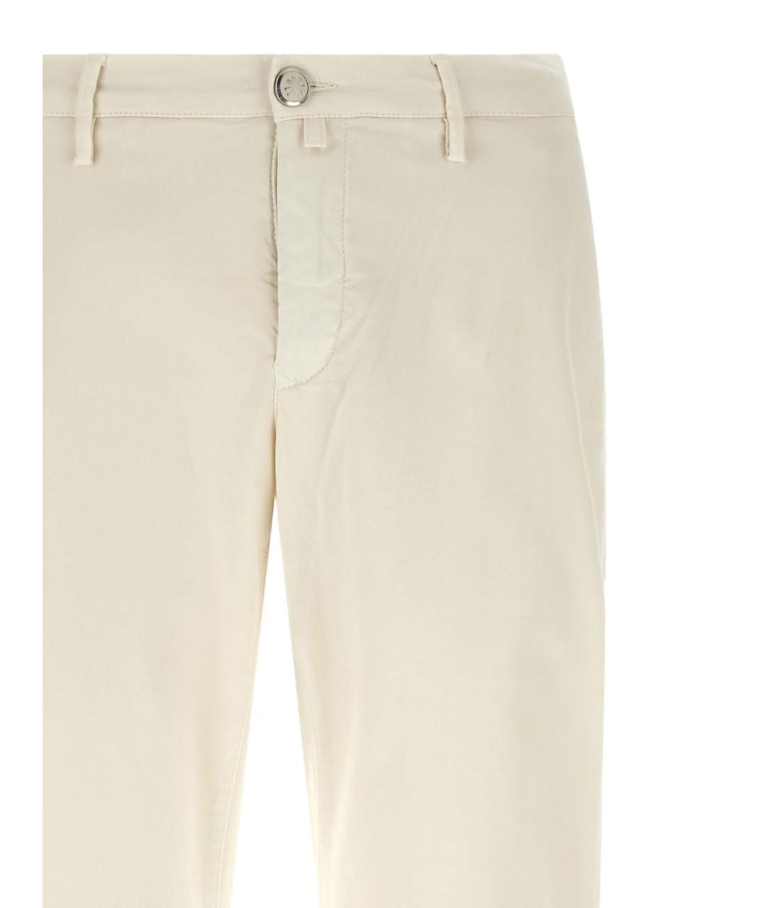 JACOB COHEN Белые хлопковые повседневные брюки, фото 3