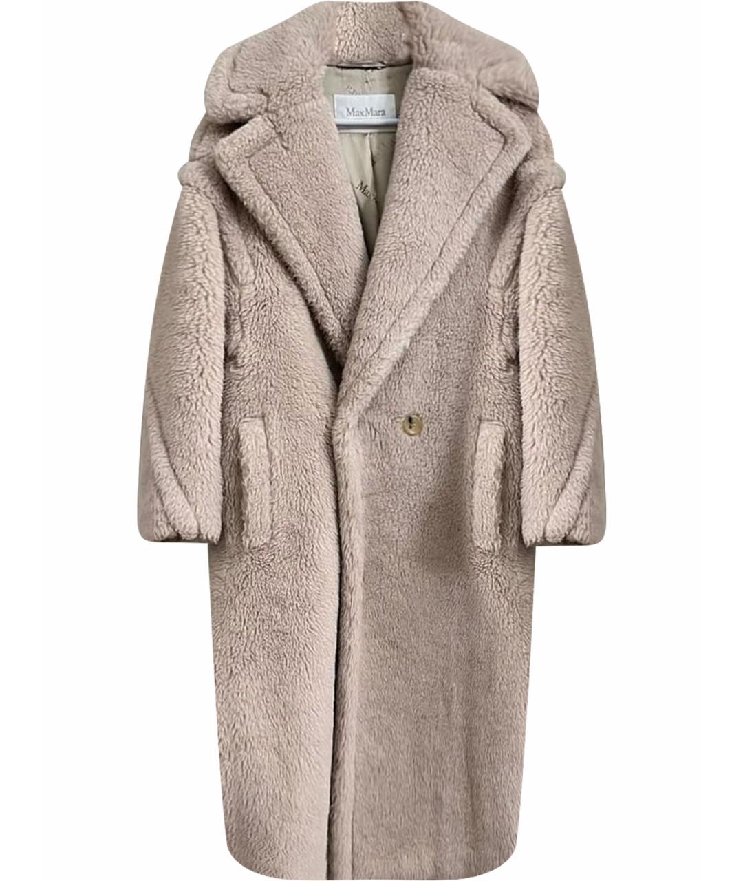 MAX MARA Бежевая шерстяная шуба, фото 1