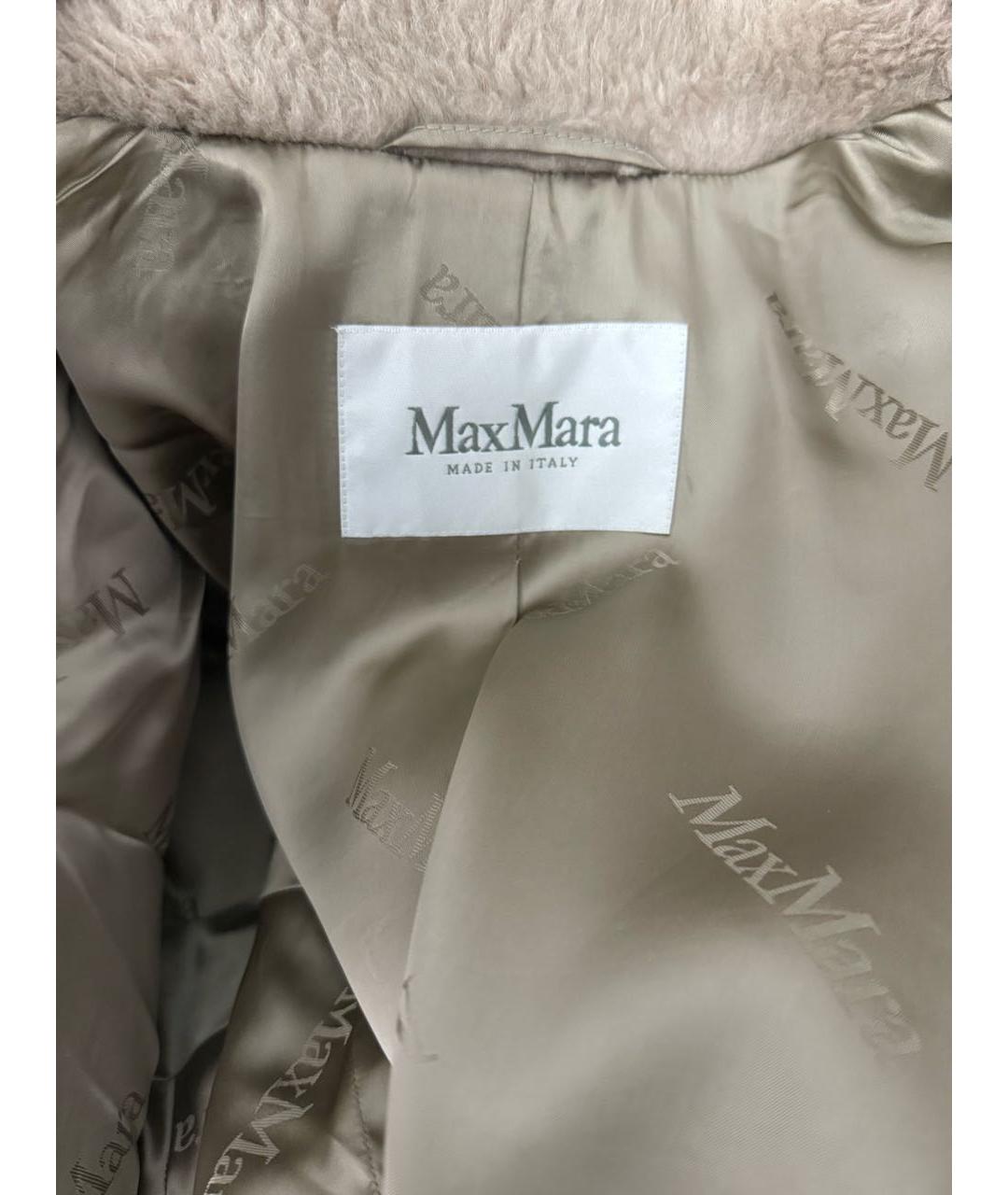 MAX MARA Бежевая шерстяная шуба, фото 3