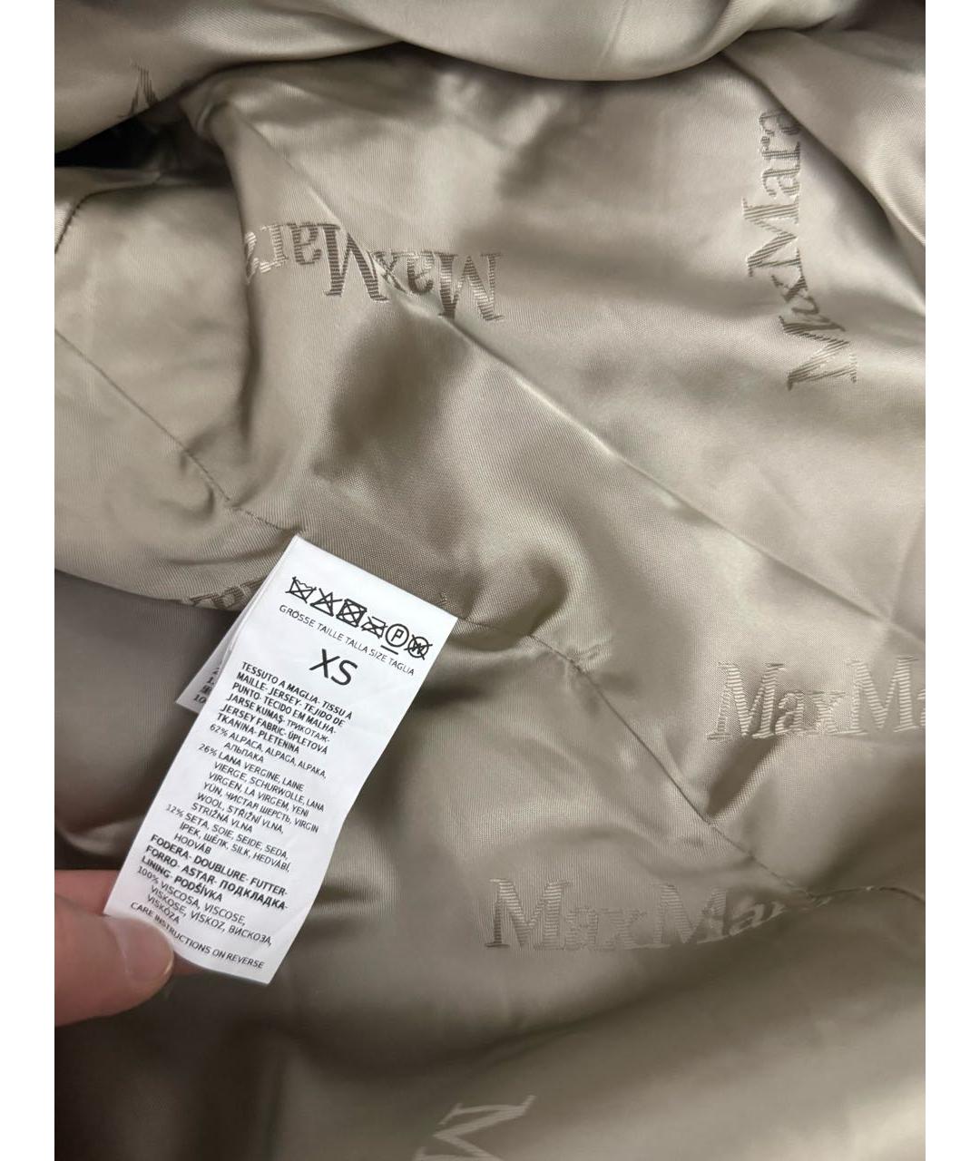 MAX MARA Бежевая шерстяная шуба, фото 2