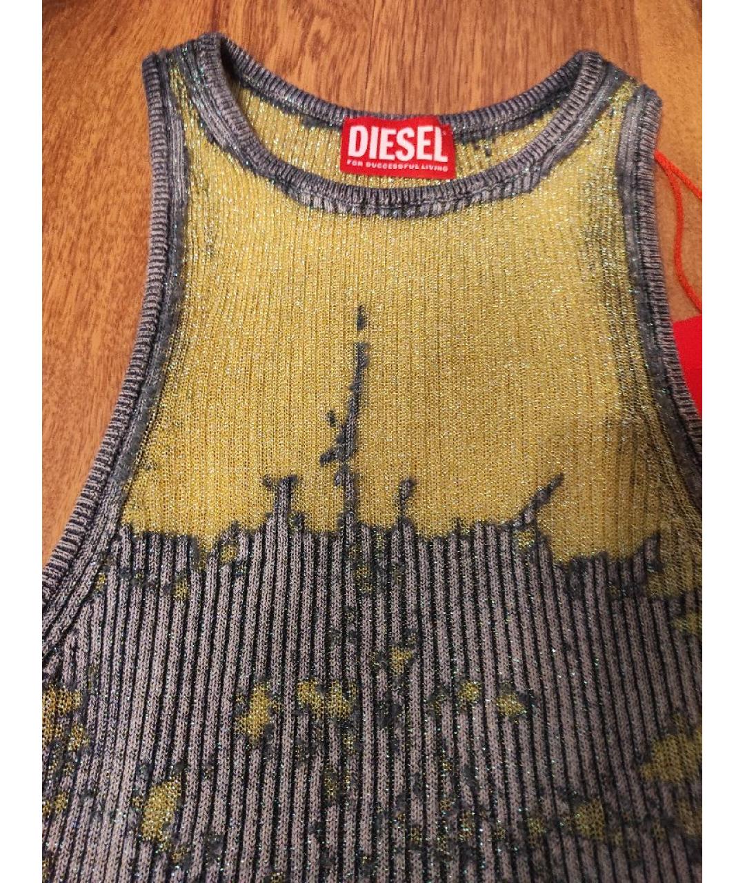 DIESEL Мульти полиэстеровое повседневное платье, фото 2