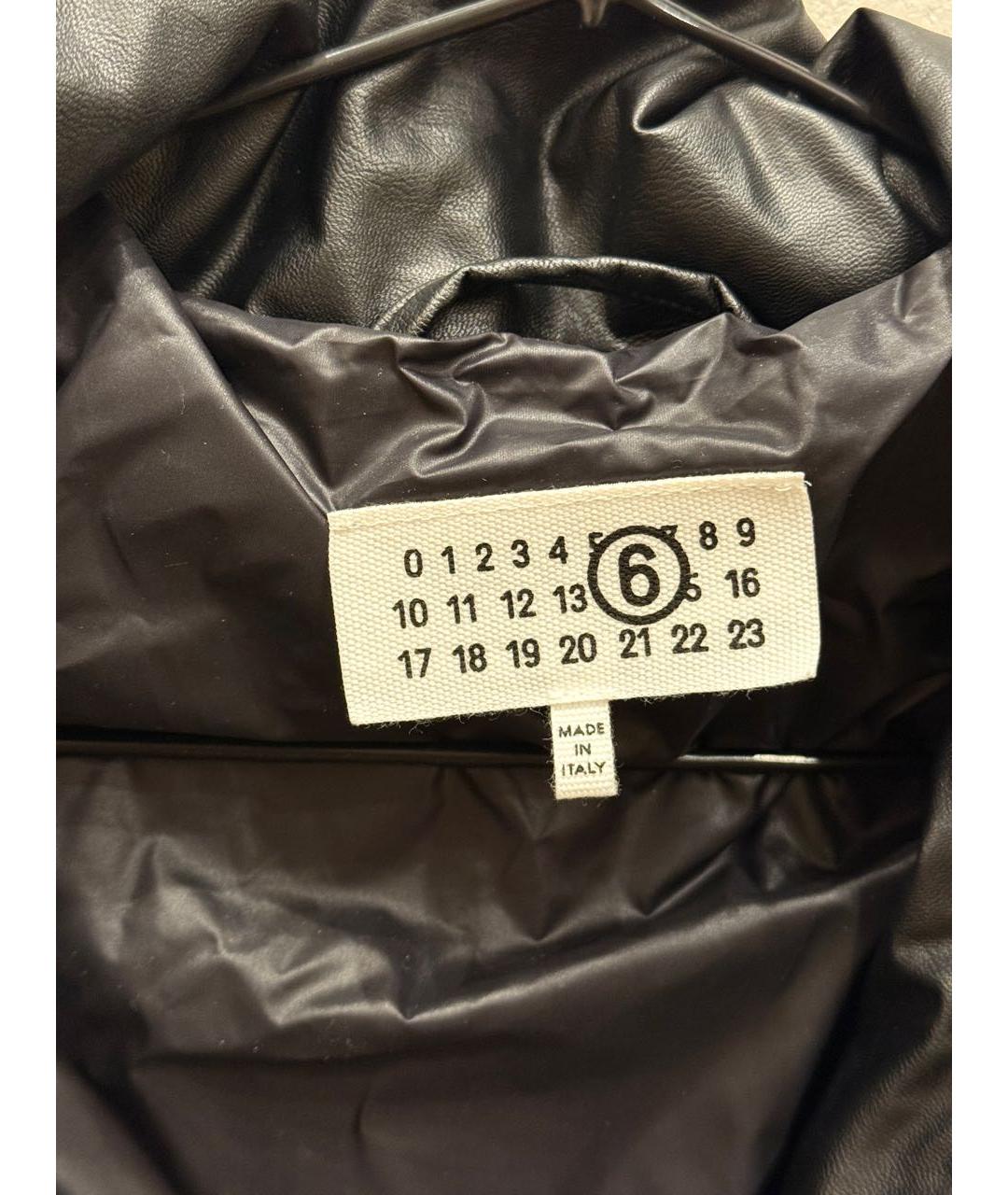 MAISON MARGIELA Черный кожаный пуховик, фото 4