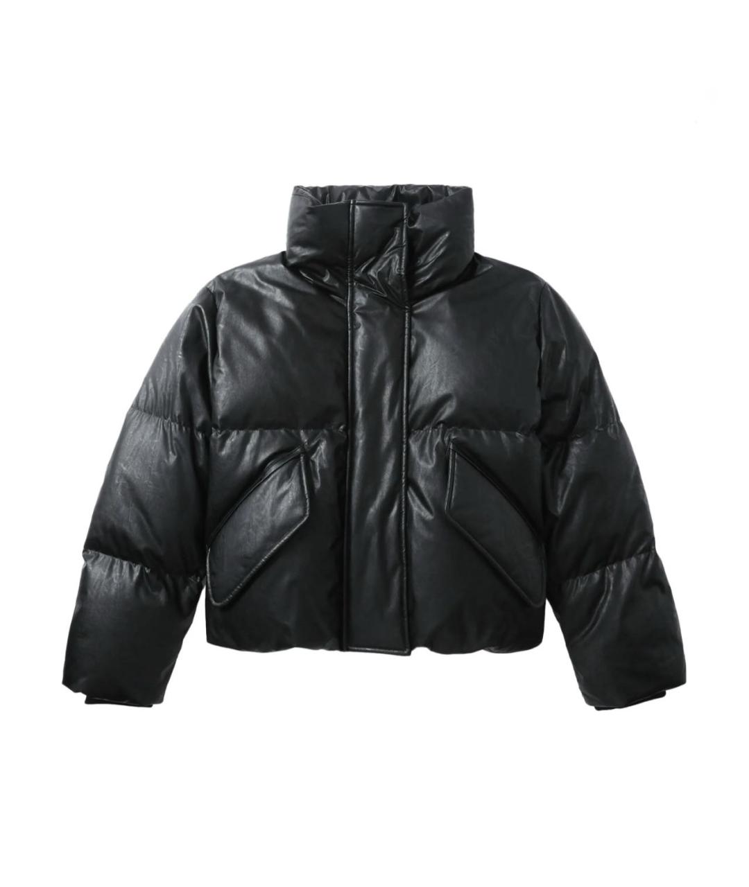 MAISON MARGIELA Черный кожаный пуховик, фото 1