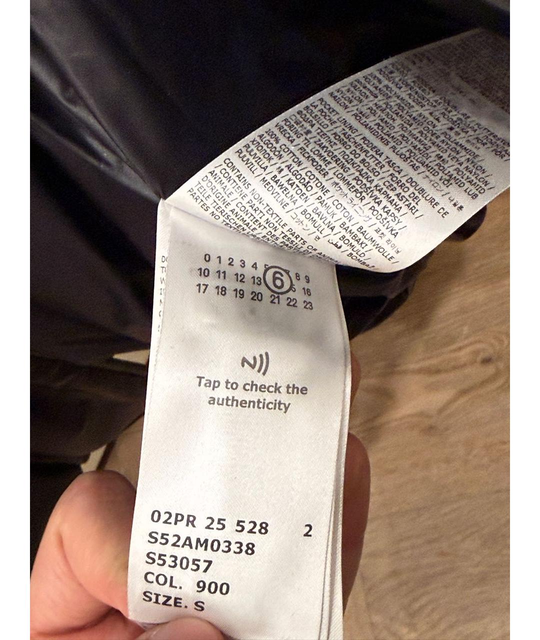 MAISON MARGIELA Черный кожаный пуховик, фото 6