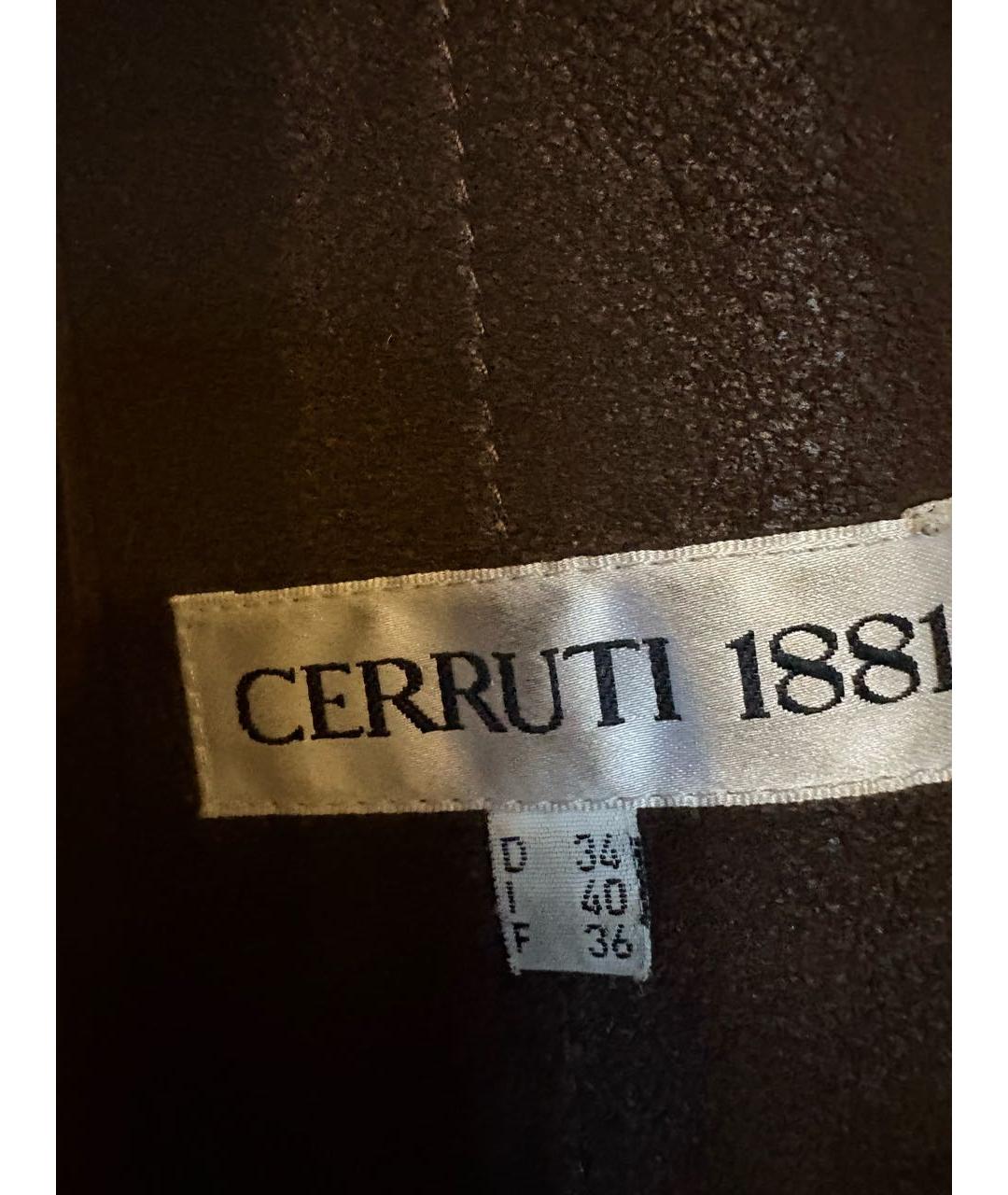 CERRUTI 1881 Черный кожаный жакет/пиджак, фото 3