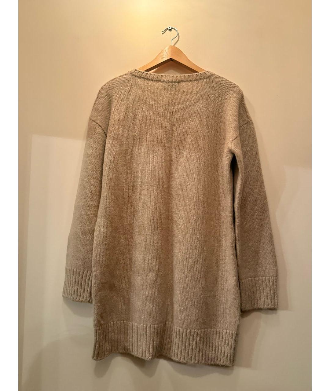 PRADA Бежевый шерстяной джемпер / свитер, фото 3