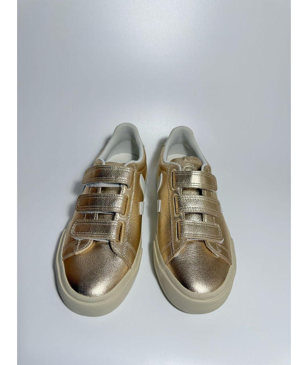 VEJA Золотые кожаные кеды, фото 2
