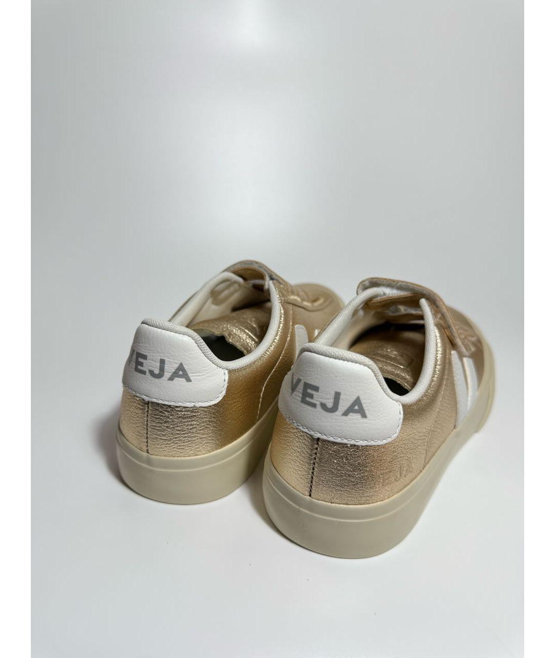 VEJA Золотые кожаные кеды, фото 3