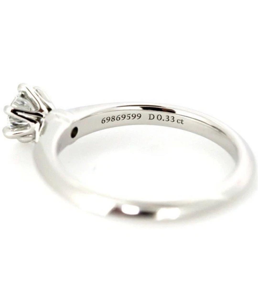 TIFFANY&CO Белое платиновое кольцо, фото 3