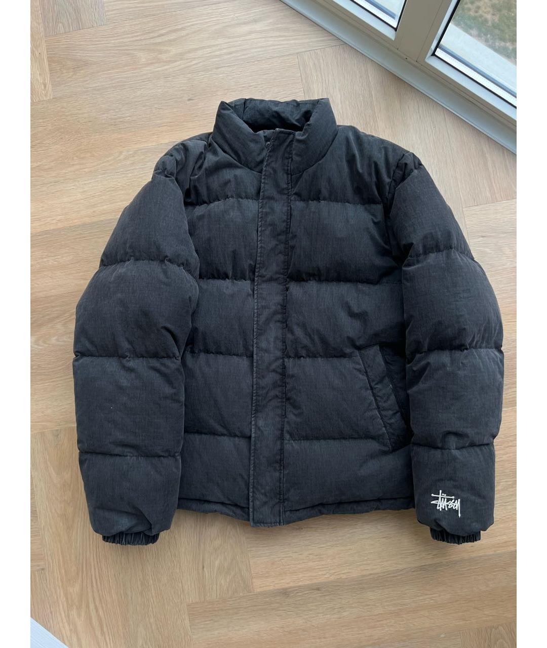 STUSSY Черный хлопковый пуховик, фото 6