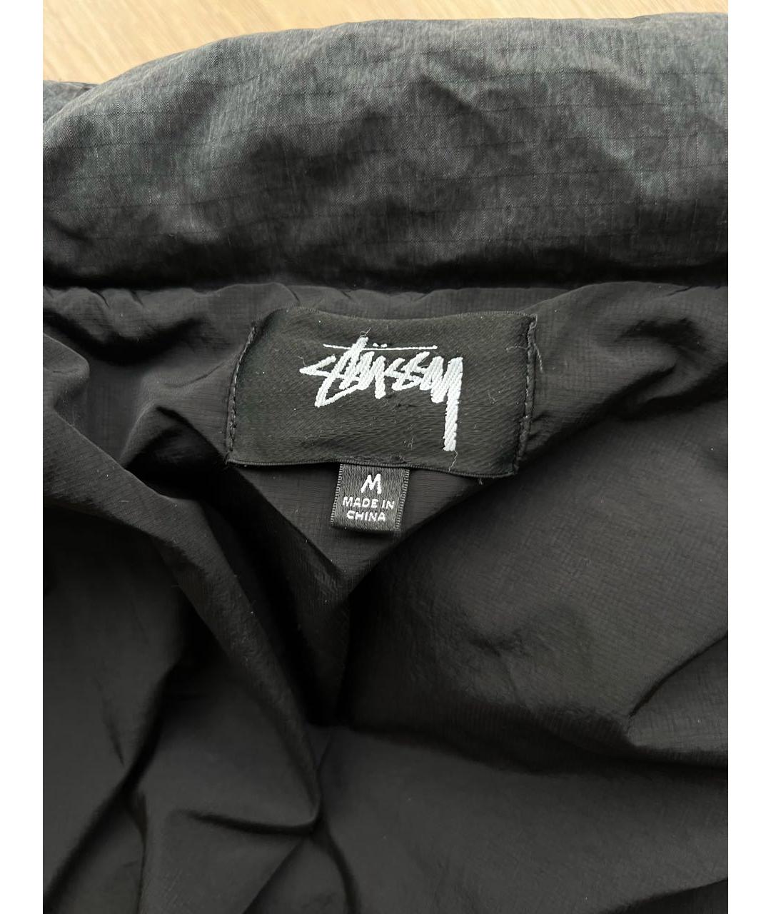 STUSSY Черный хлопковый пуховик, фото 3