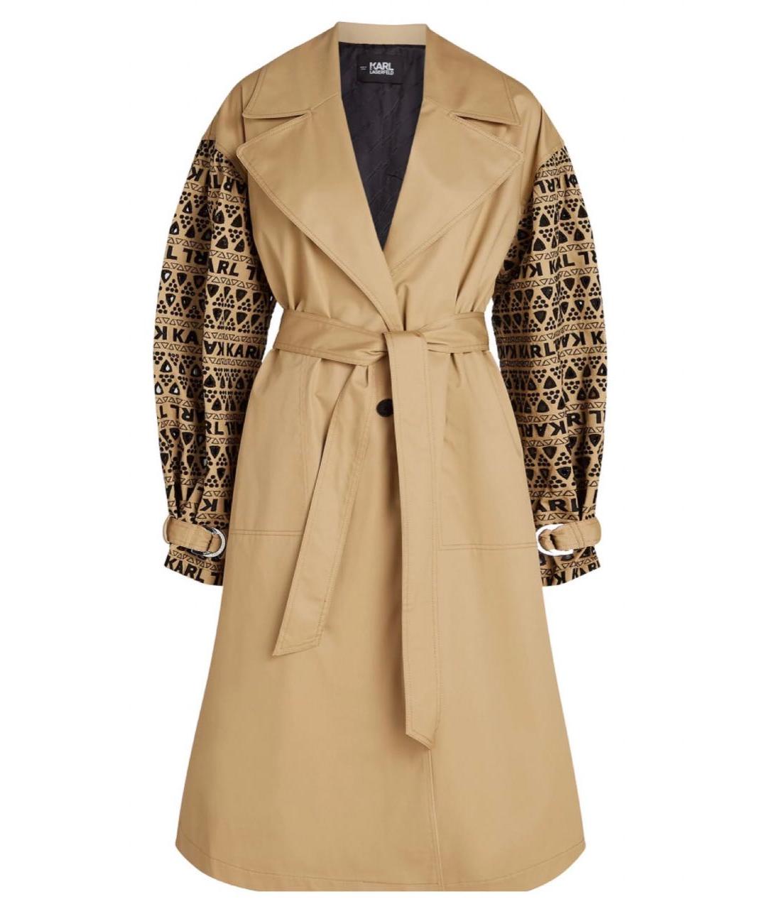 KARL LAGERFELD Бежевый хлопковый тренч/плащ, фото 1