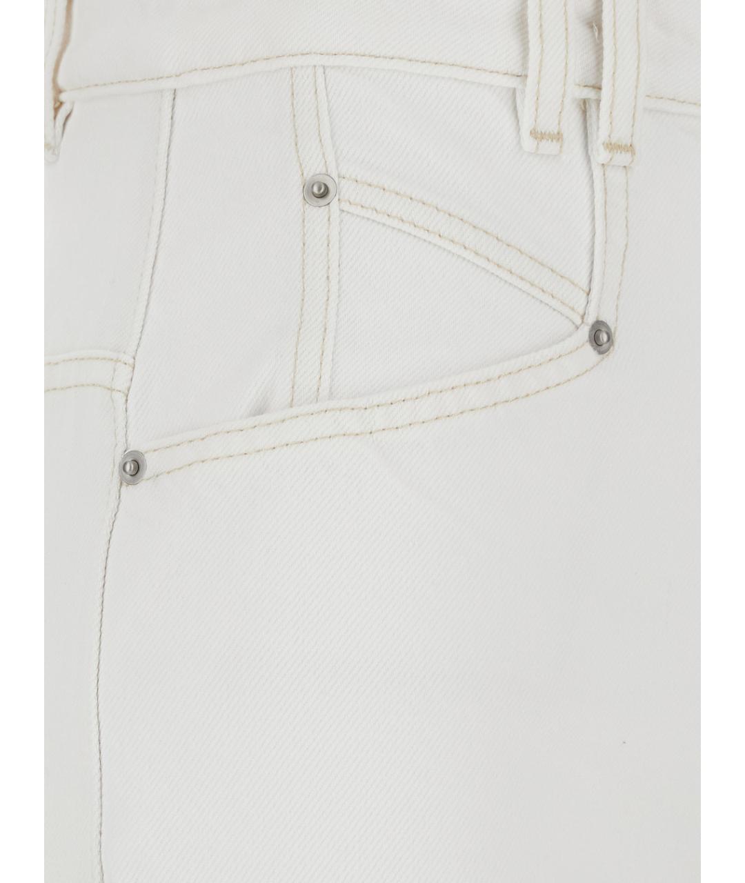 ISABEL MARANT Белые хлопковые джинсы клеш, фото 3