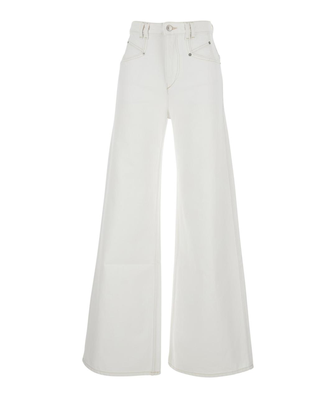 ISABEL MARANT Белые хлопковые джинсы клеш, фото 1
