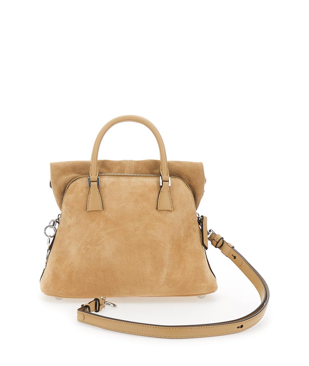 MAISON MARGIELA Бежевая замшевая сумка через плечо, фото 2