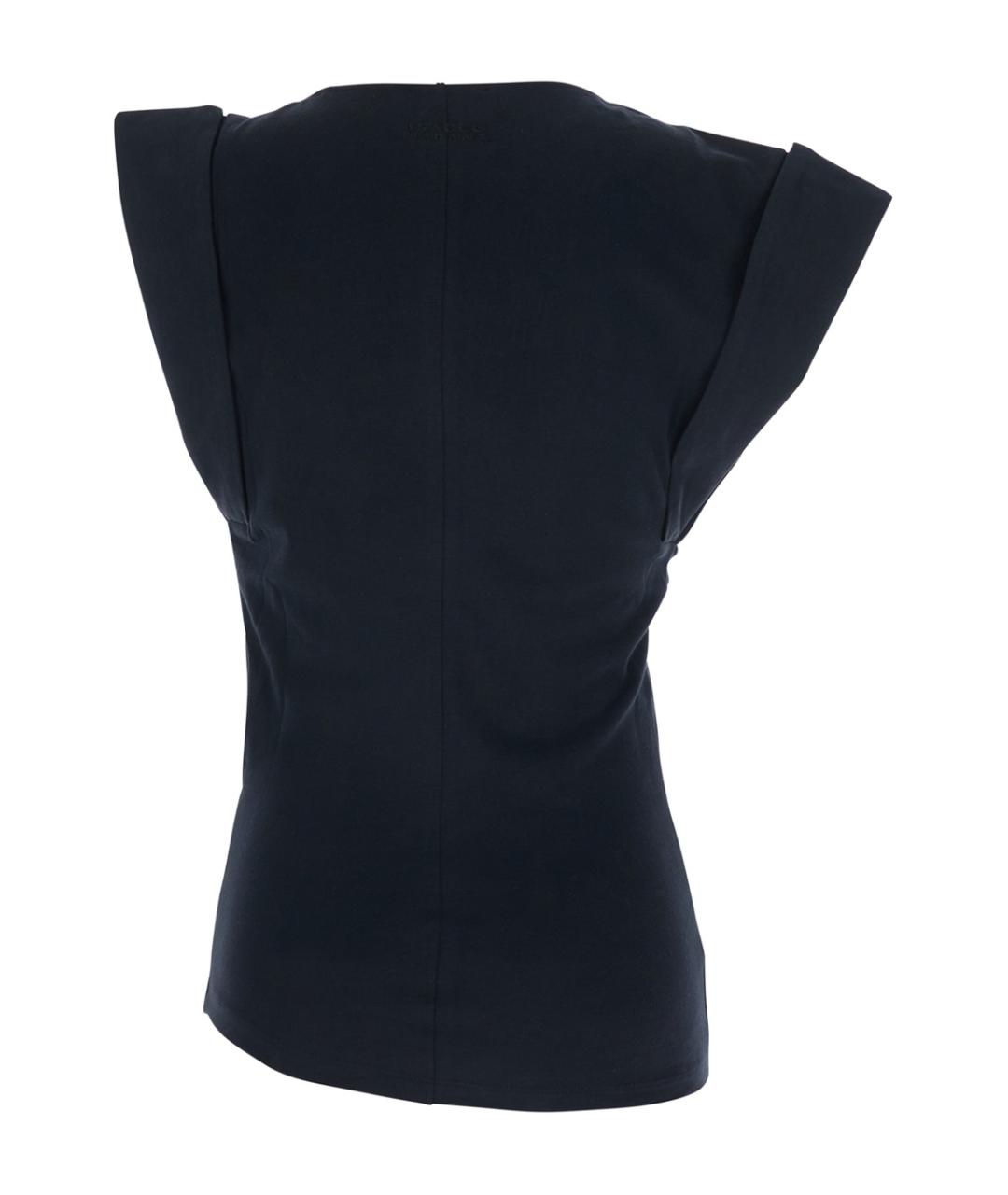 ISABEL MARANT Черная хлопковая футболка, фото 2