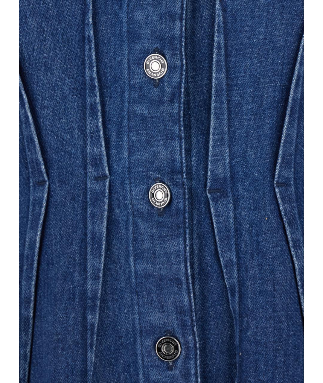 GIVENCHY Синее хлопковое повседневное платье, фото 3